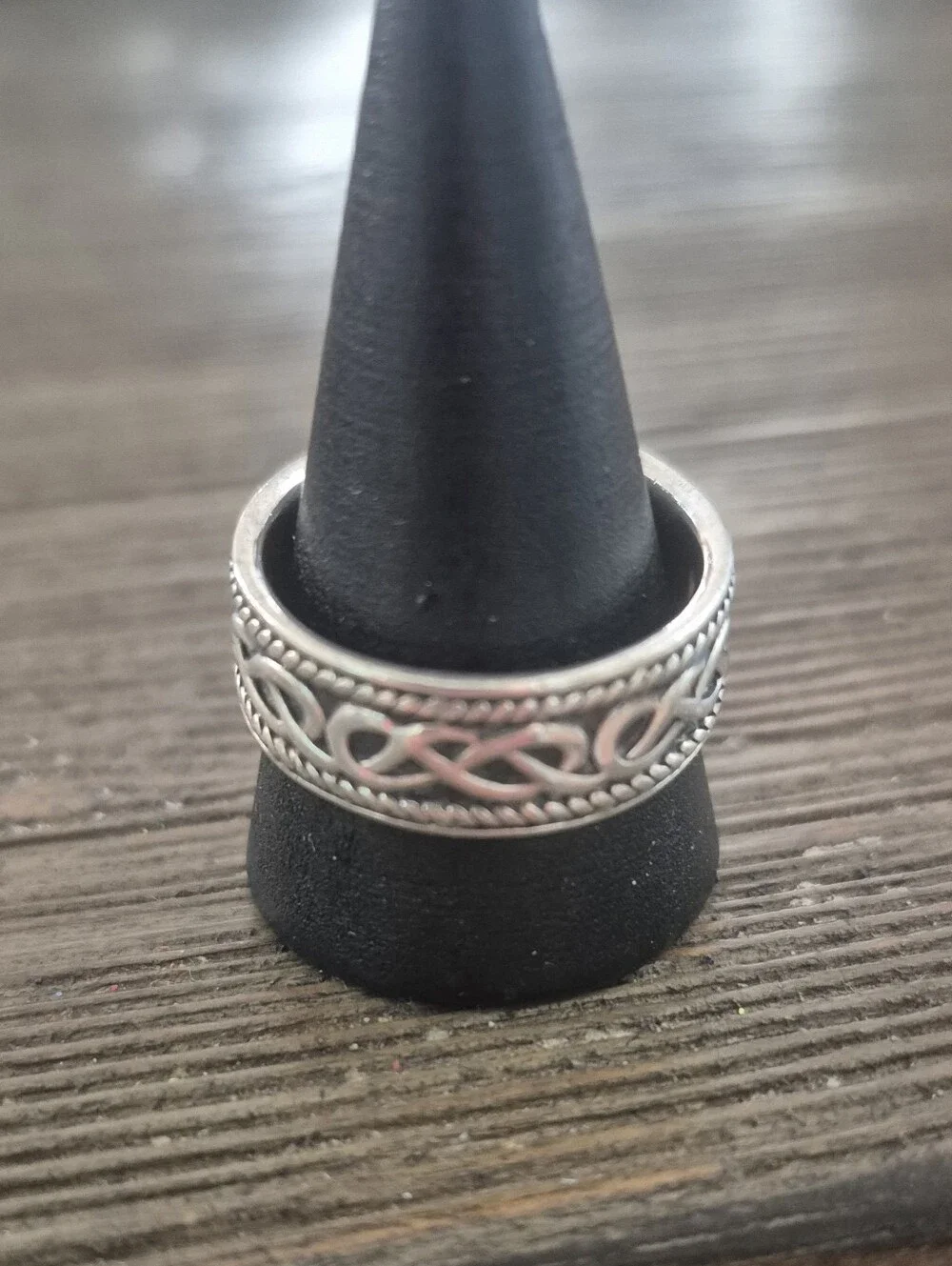 Mens Sterling Silver Celtic Knot Wedding Ring SZ 10 From IRELAND